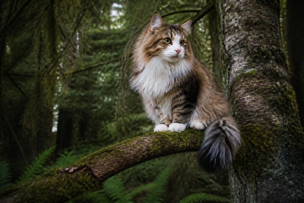 découvrez le chat norvégien, ce majestueux géant des forêts, reconnu pour sa robustesse, sa douceur et son pelage épais adapté aux climats nordiques.
