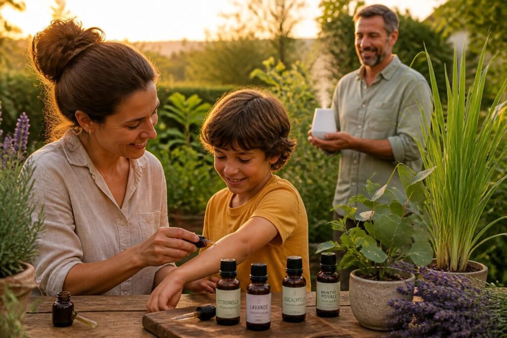 découvrez comment les huiles essentielles peuvent servir de répulsifs naturels efficaces contre les moustiques pour protéger toute votre famille en toute sécurité.
